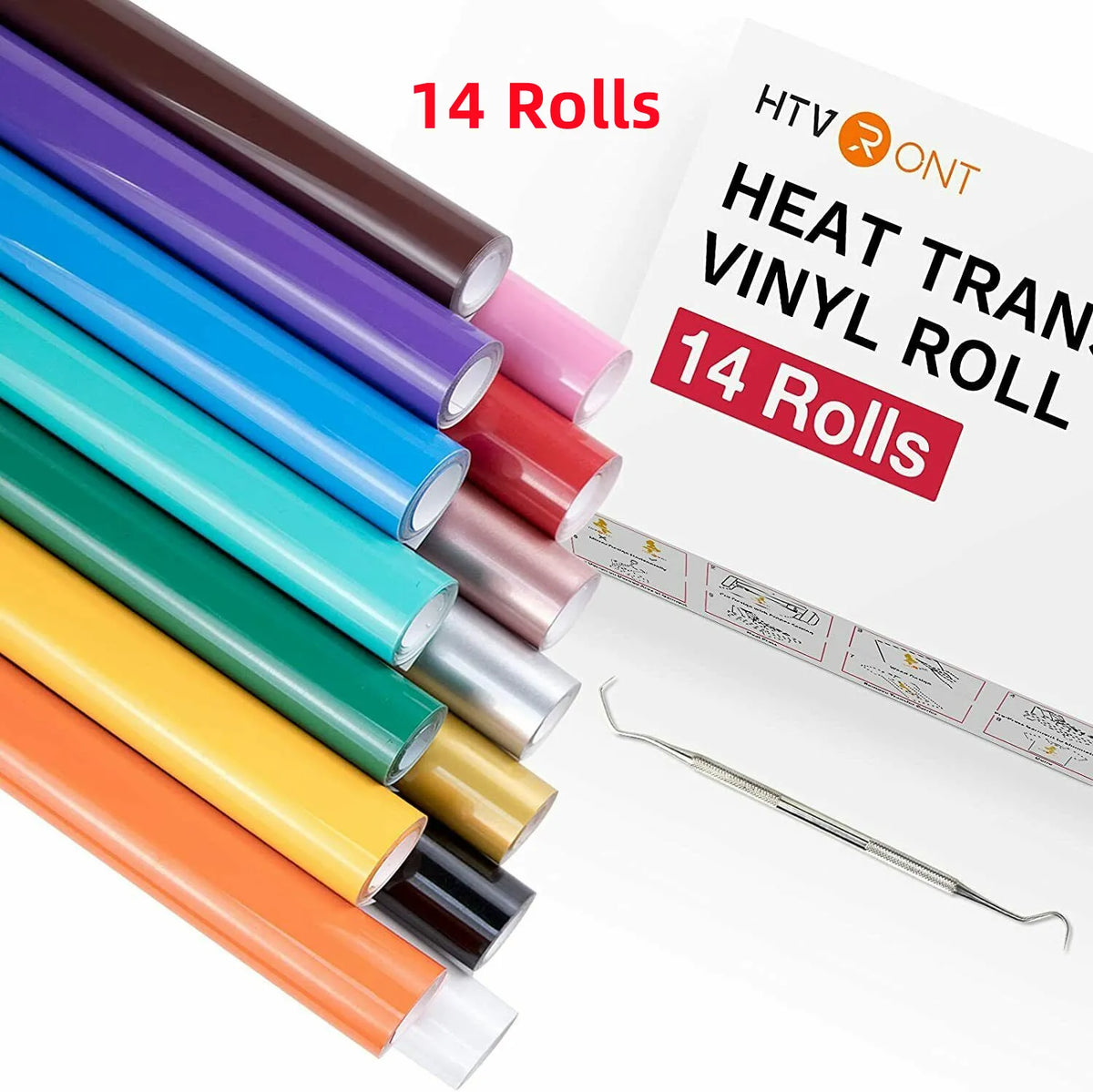 HTVRONT PU Heat Transfer Vinyl Roll for Cricut DIY Projects