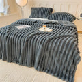 Luxurious Faux Rabbit Fur Blanket for Cozy Couch and Bed