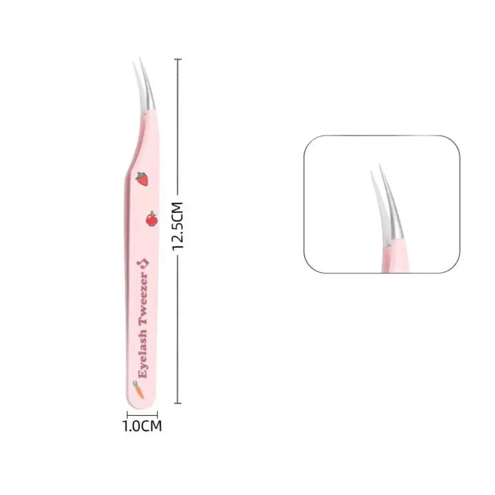 6 Types False Eyelash Tweezers Stainless Steel Anti-static Pincet Curved Strip 3D Lashes Extension Tweezer Makeup Tools