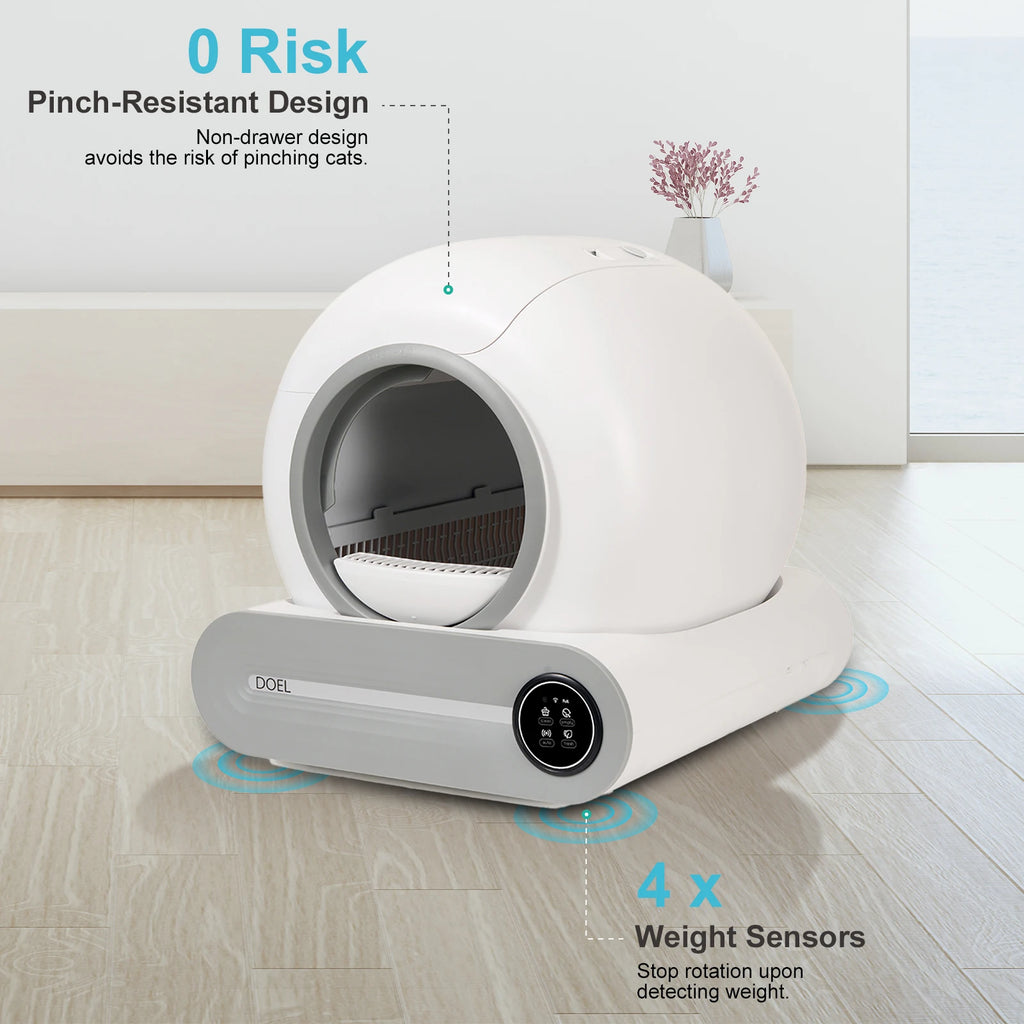 DOEL Smart Automatic Self Cleaning Cat Litter Box With App Control