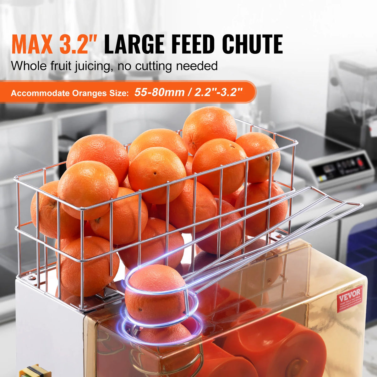 VEVOR Commercial Automatic Orange Juicer Machine With Pulp Ejection