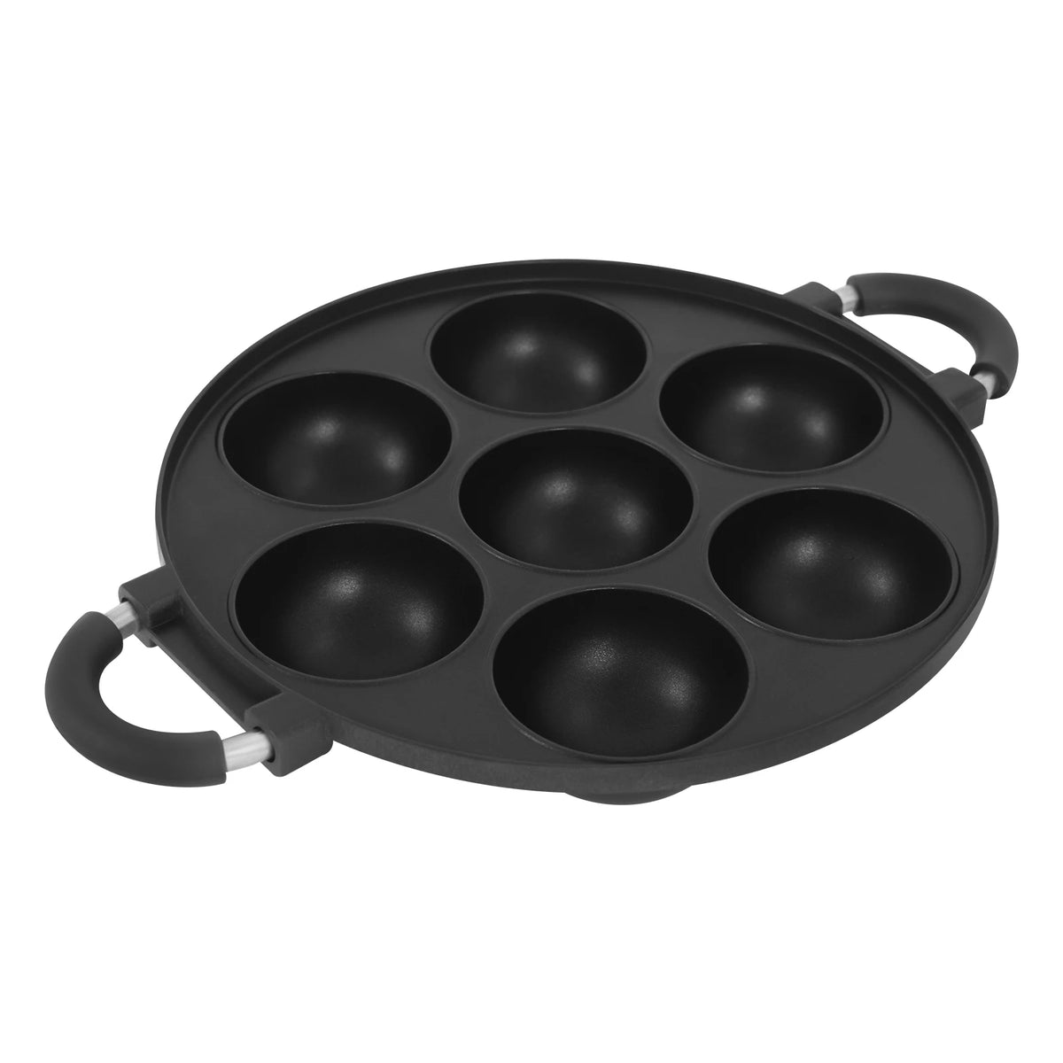 Bymaocar Nonstick 7 Hole Cake Mold Pan for Takoyaki Omelets