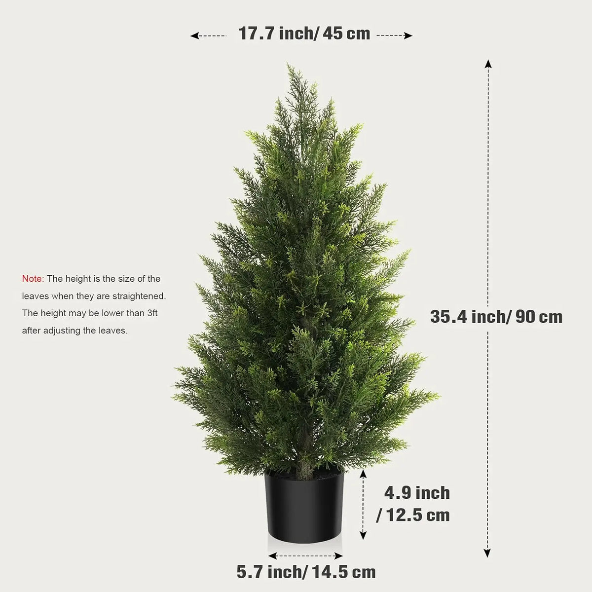 Olitree Artificial Cedar Topiary Tree Faux Evergreen Plant Decoration