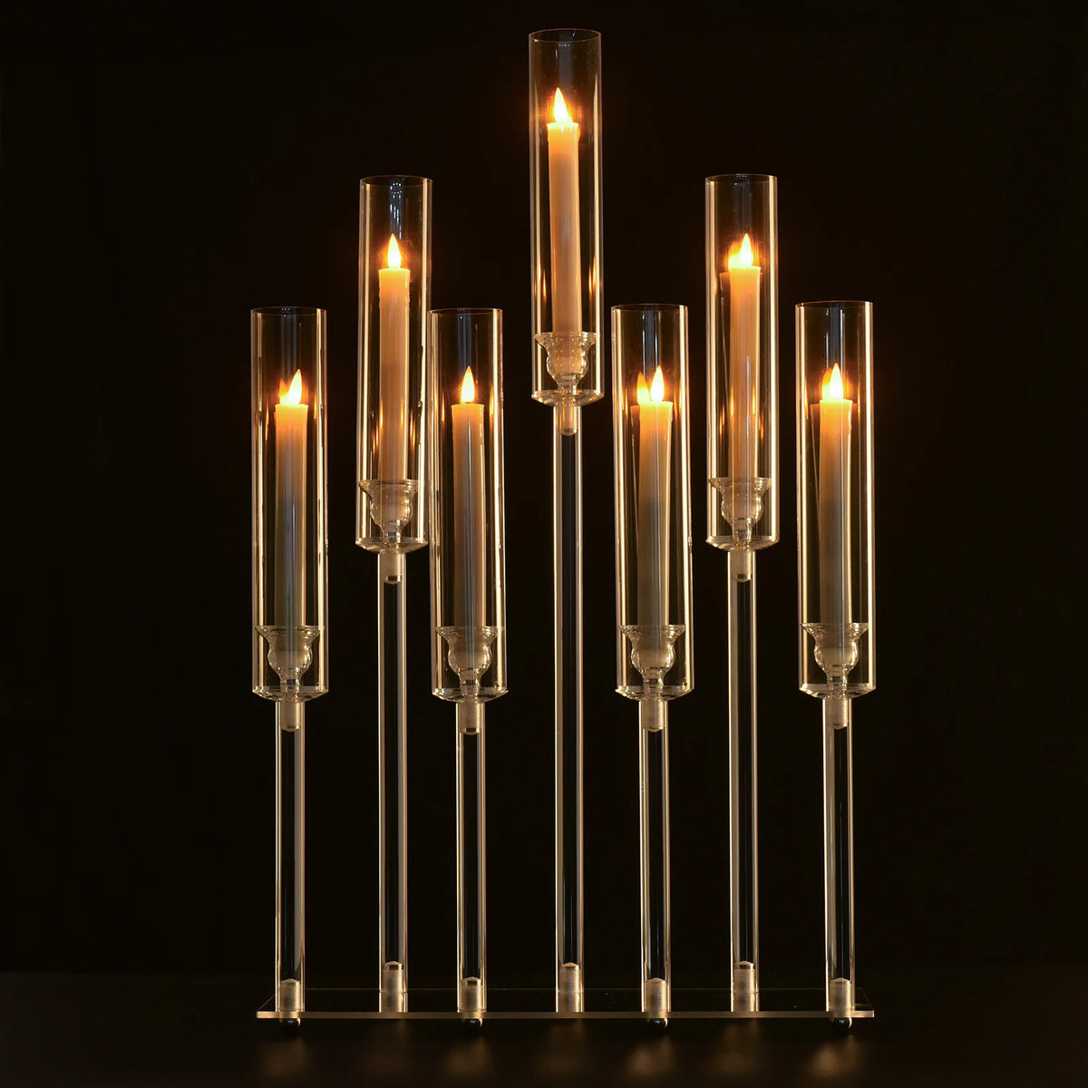 VINCIGANT Acrylic Seven Arm Candelabra For Weddings And Home Decor