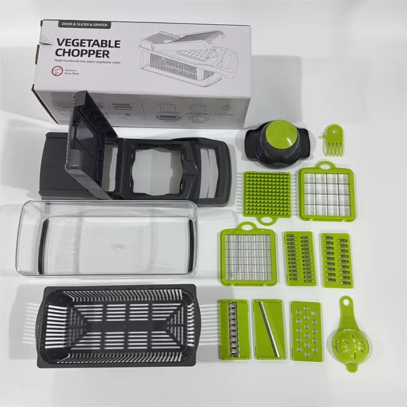 Multifunctional Stainless Steel Vegetable Chopper And Grater Set