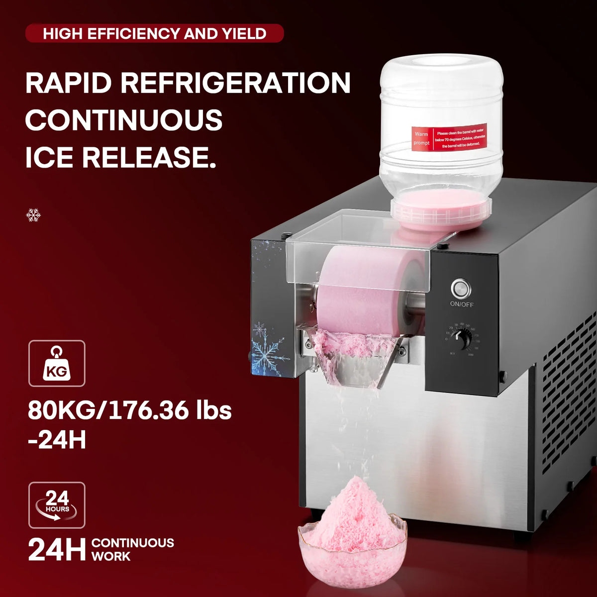 Commercial Snowflake Ice Shaver for Restaurants and Cafes