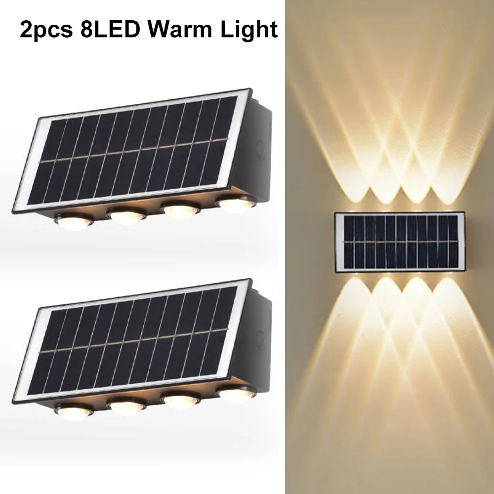 DUMILOO Solar LED Waterproof Outdoor Wall Light For Gardens