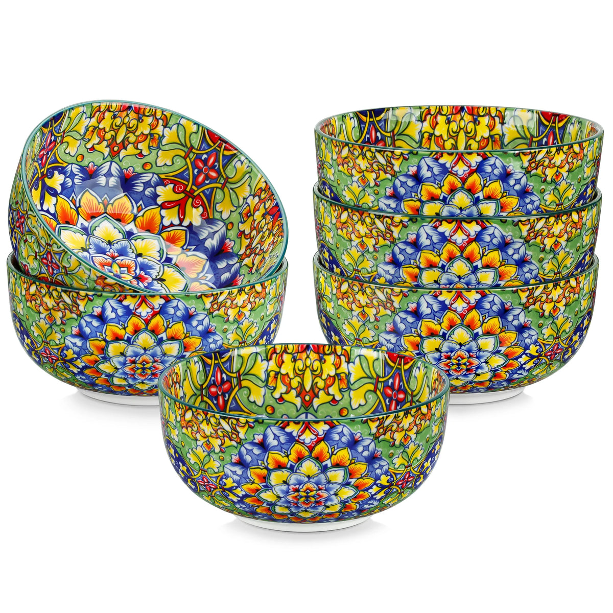 Vancasso Bohemian Ceramic Cereal Bowls for Soup Salad and Pasta