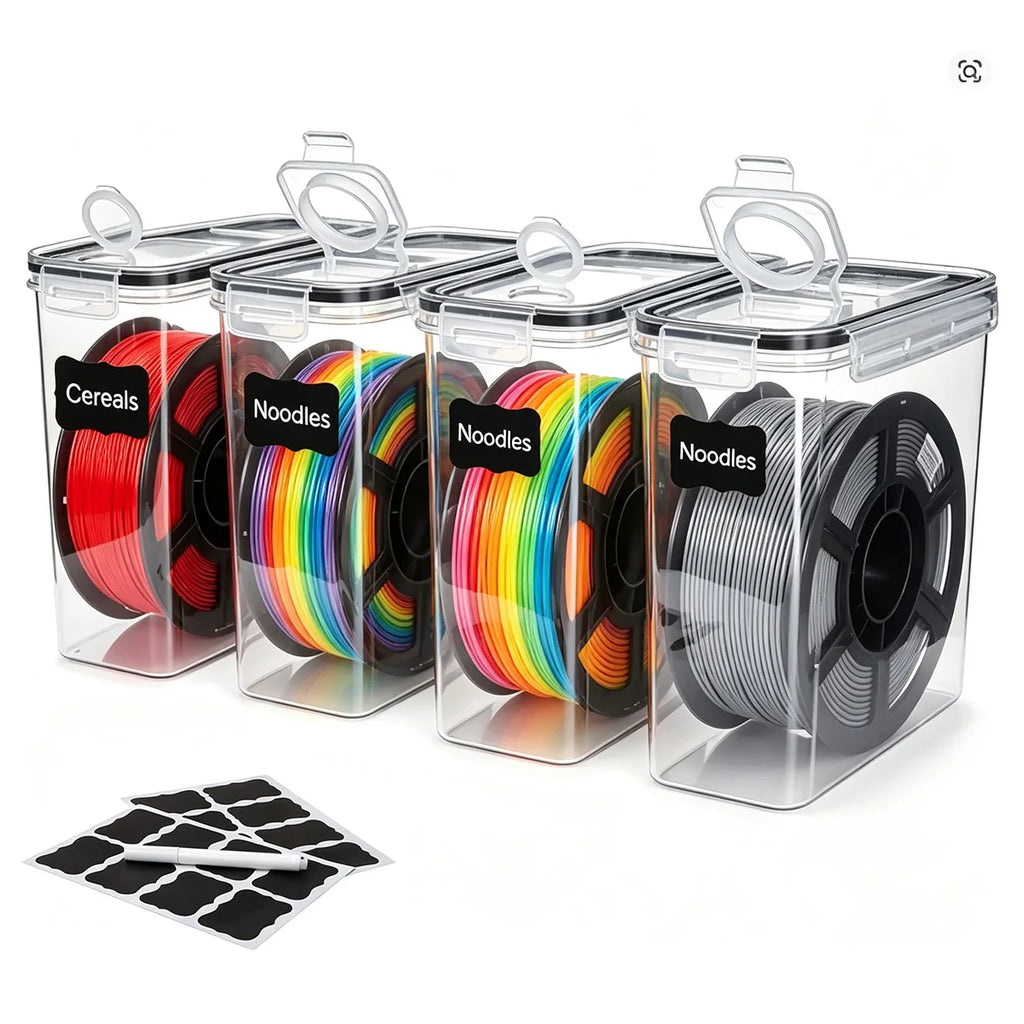 3D Printer Filament Storage Jar Set With Airtight Lids
