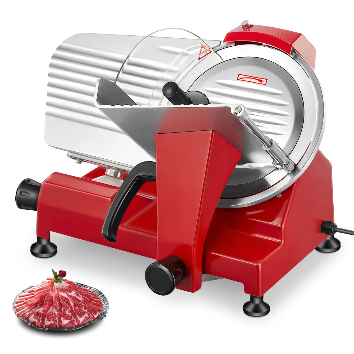 Commercial Electric Meat Slicer With Adjustable Deli Food Cutter