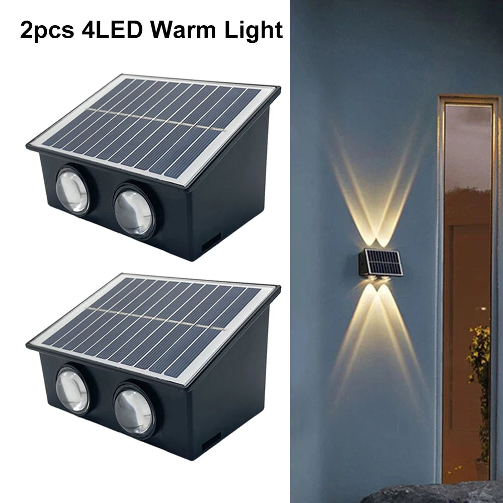 DUMILOO Solar LED Waterproof Outdoor Wall Light For Gardens