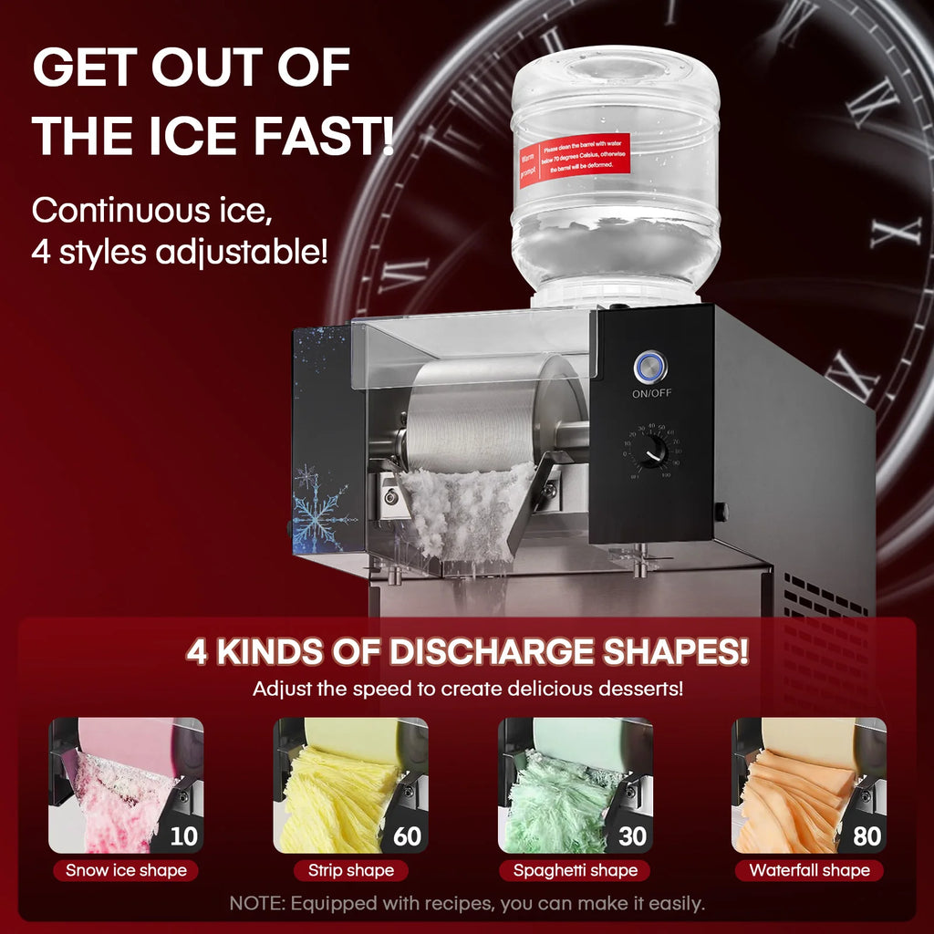 Commercial Snowflake Ice Shaver for Restaurants and Cafes