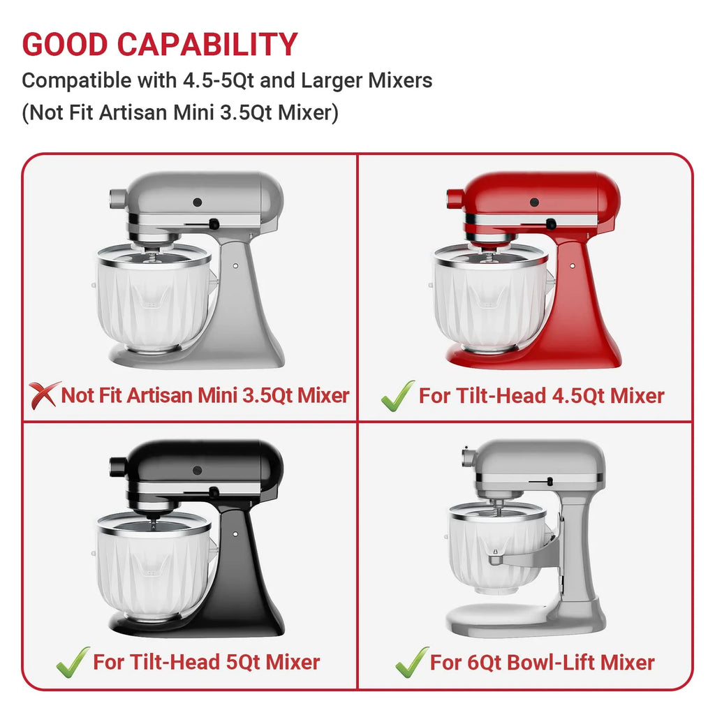 Ice Cream Maker Attachment Compatible With KitchenAid Stand Mixers
