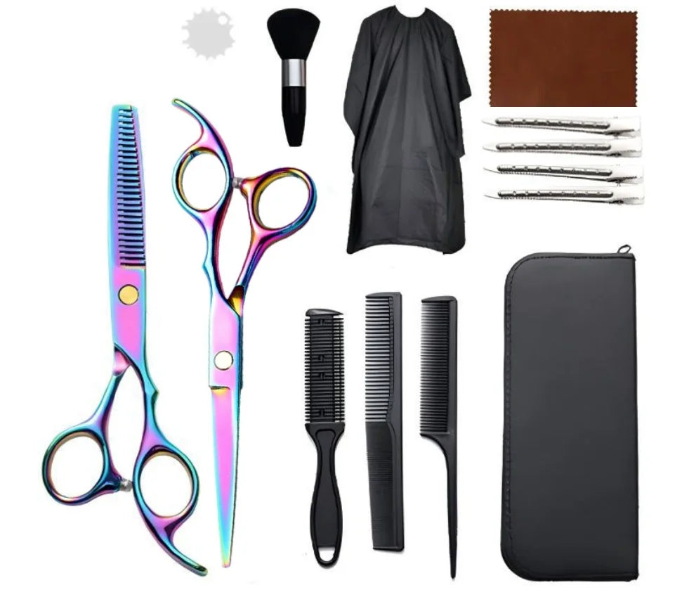 Professional Stainless Steel Hair Cutting Scissors Set With Thinning Shears