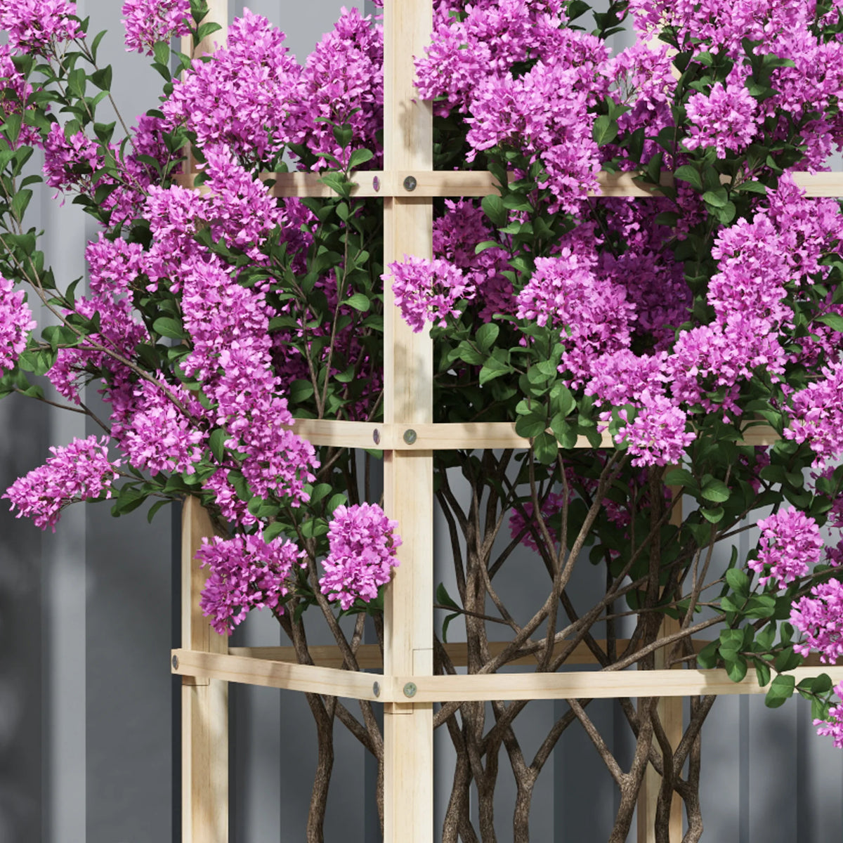 Outsunny Outdoor Planter Box With Trellis For Climbing Plants
