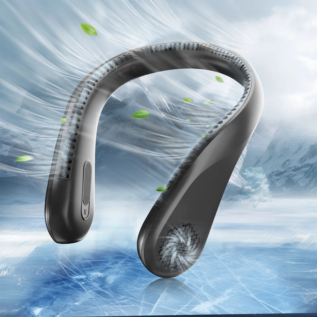 Bladeless Wearable Neck Fan With USB Rechargeable Cooling