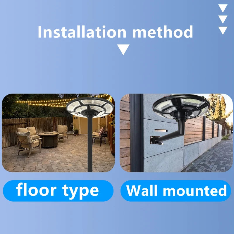 Morglad Solar UFO Garden Light With Motion Sensor Remote Control