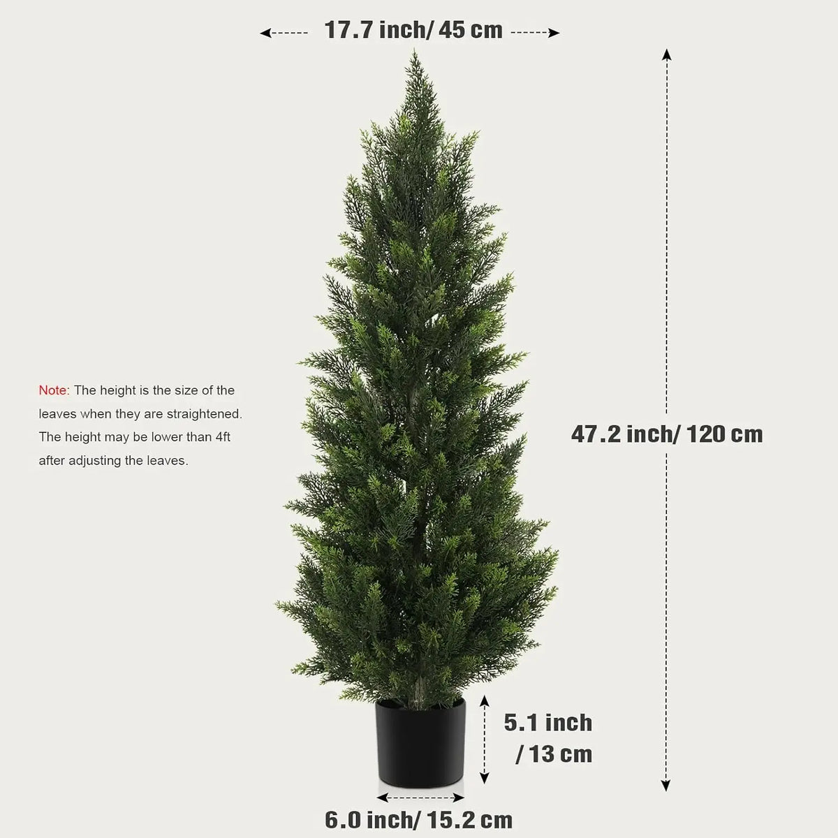 Olitree Artificial Cedar Topiary Tree Faux Evergreen Plant Decoration