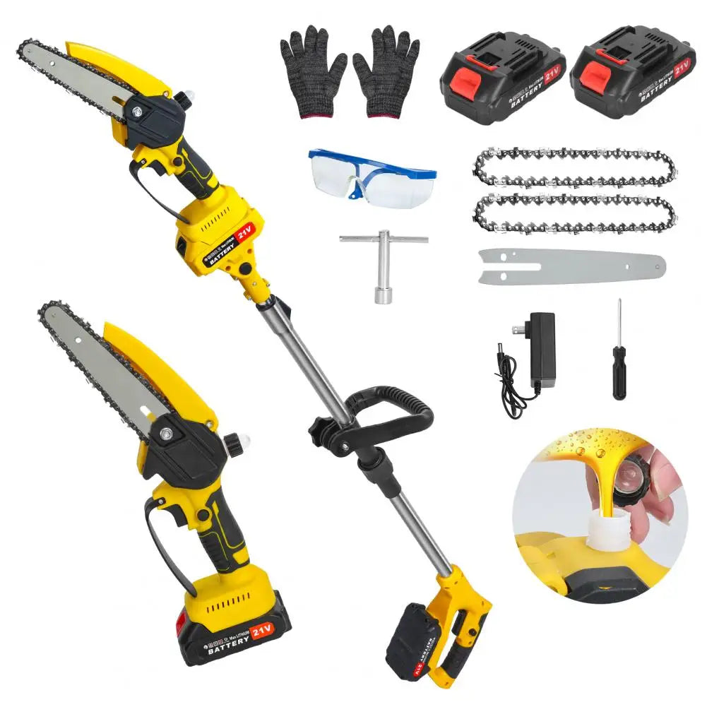 Cordless Pole Saw And Mini Chainsaw With Brushless Motor
