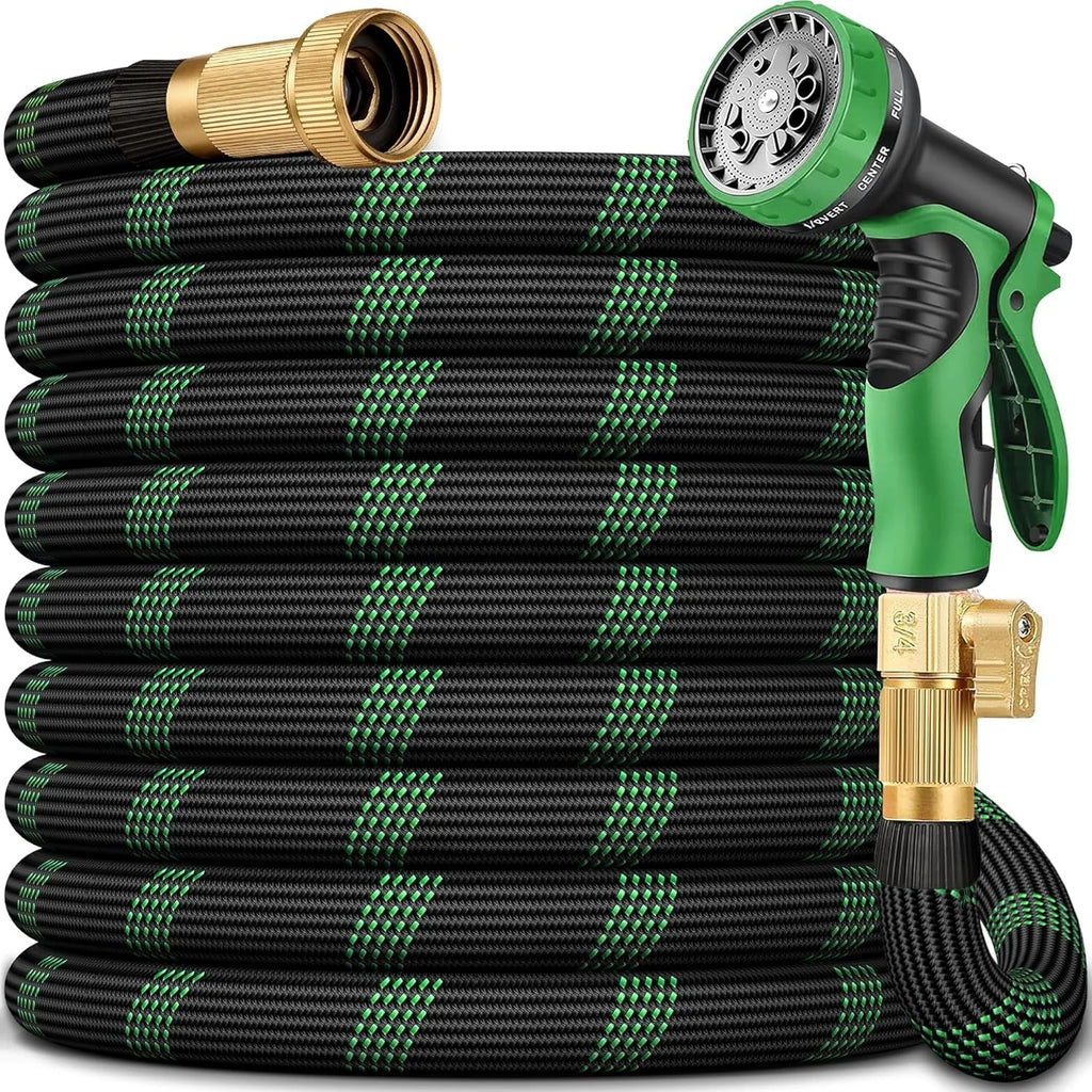 Flexible Garden Hose With 10 Spray Modes And Brass Connector