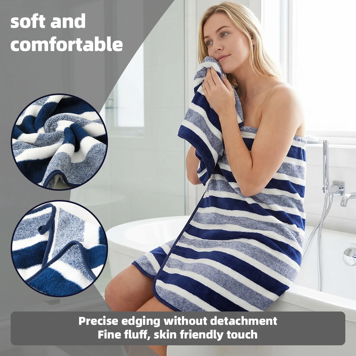 Soft Microfiber Towel Set For Bath Hand And Face Use