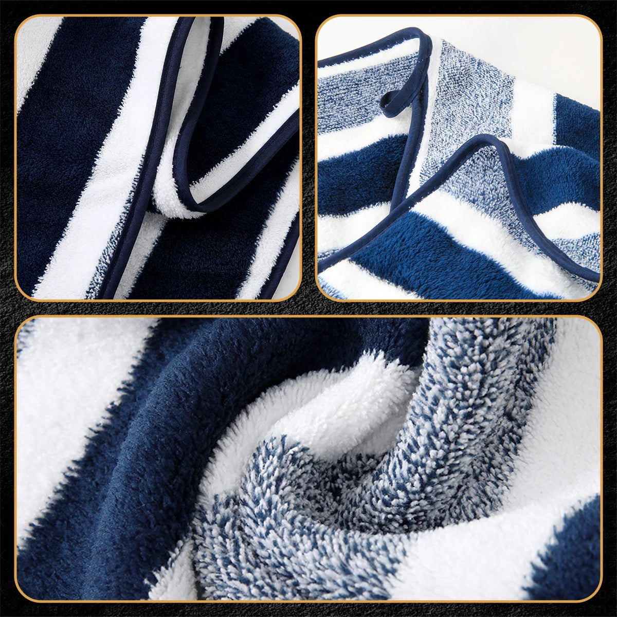 Soft Microfiber Towel Set For Bath Hand And Face Use