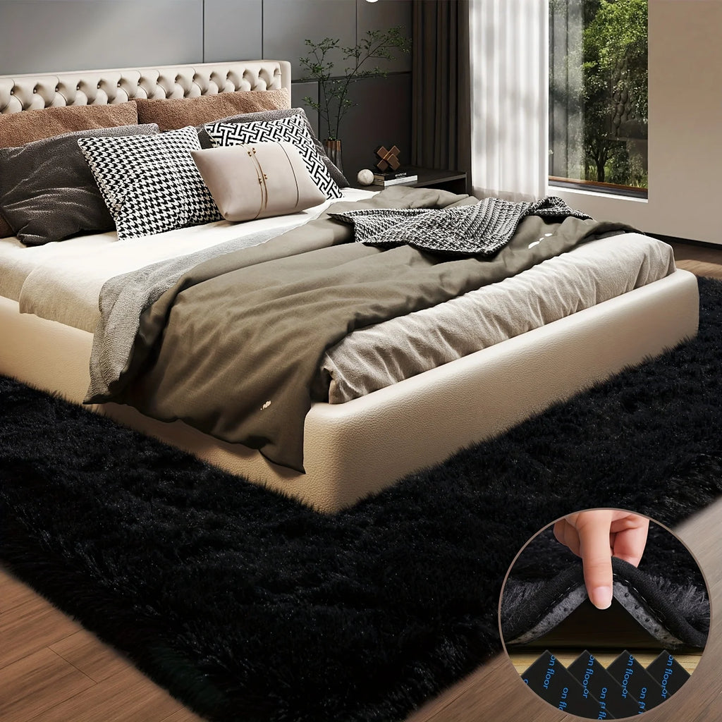 Soft Plush Geometric Rug for Bedroom and Living Room Decor