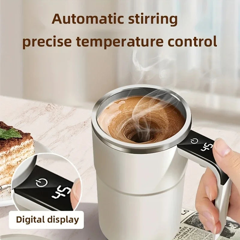 Panceca LED Display Magnetic Self Stirring Rechargeable Coffee Cup