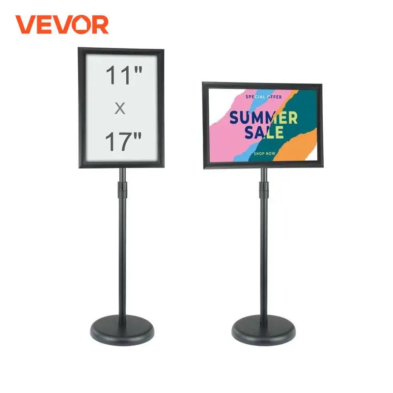 VEVOR Adjustable Pedestal Sign Holder for Indoor and Outdoor Displays