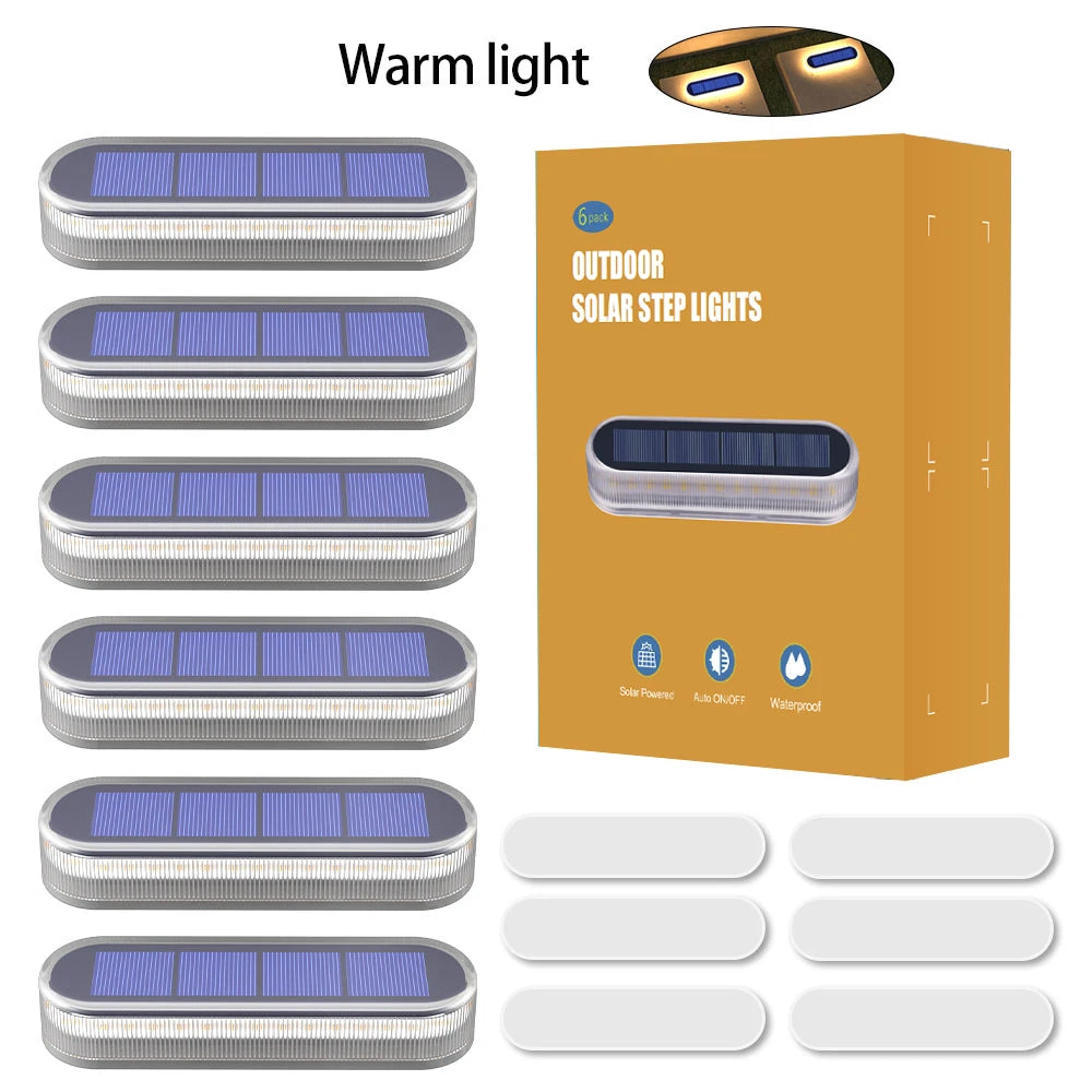 Solar Deck Lights Waterproof Automatic LED Step Lighting For Gardens