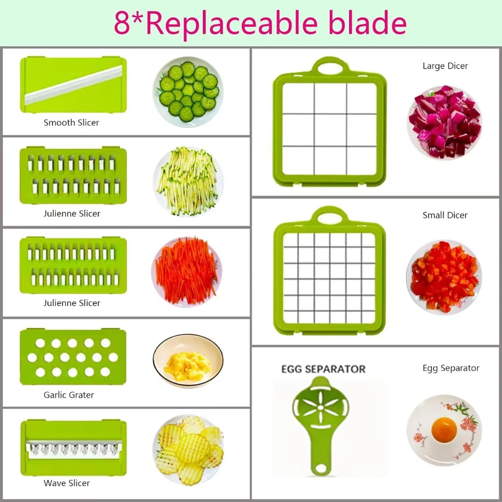 Multifunctional Stainless Steel Vegetable Chopper And Grater Set