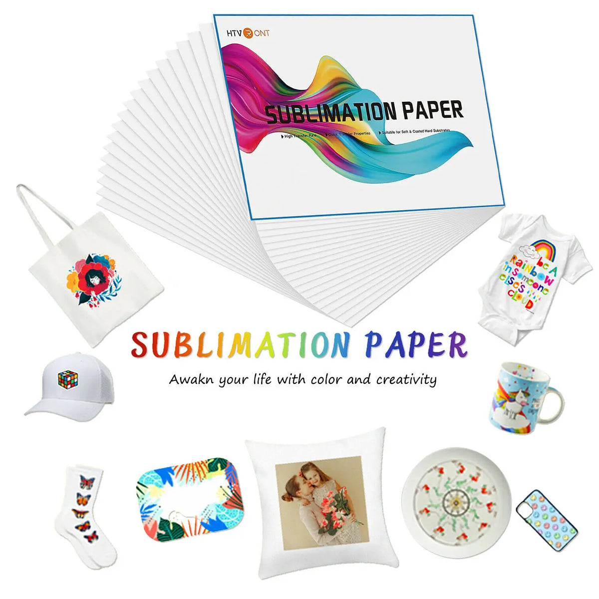 HTVRONT Sublimation Transfer Paper For Inkjet Printers And Fabric