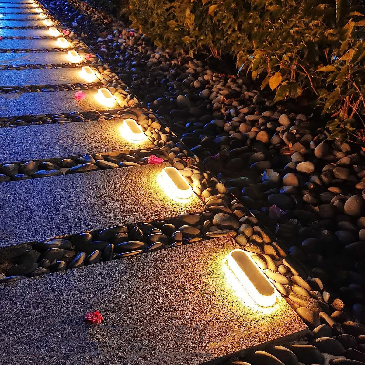 Solar Deck Lights Waterproof Automatic LED Step Lighting For Gardens