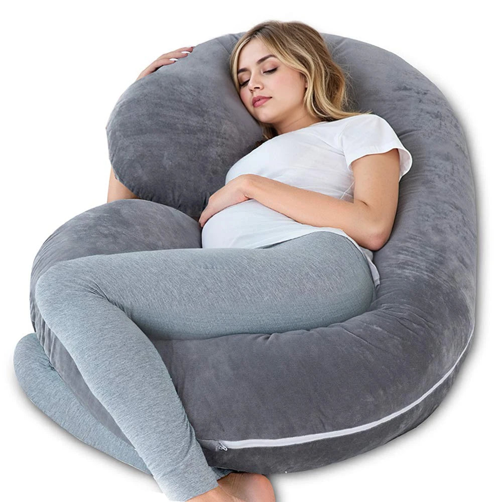 G Shaped Full Body Pregnancy Pillow With Removable Cotton Cover