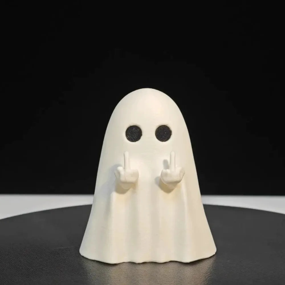 Spooky Ghost Middle Finger Statue Halloween Shelf Decor DISPLAY?