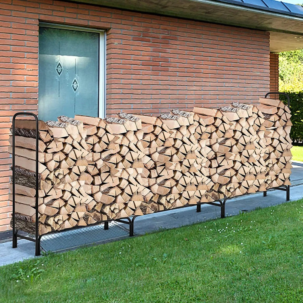 Heavy Duty Metal Outdoor Firewood Log Storage Rack