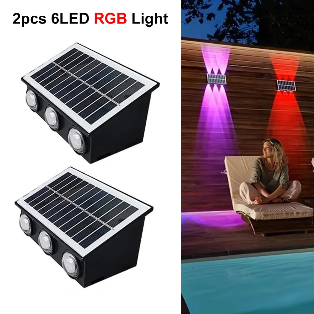 DUMILOO Solar LED Waterproof Outdoor Wall Light For Gardens