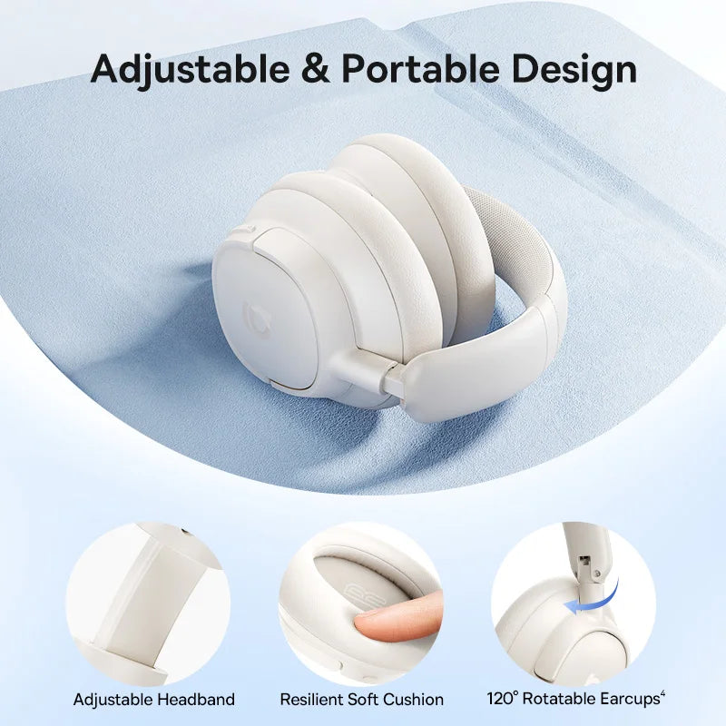 Baseus Bass Bluetooth Noise Cancelling Wireless Over Ear Headphones