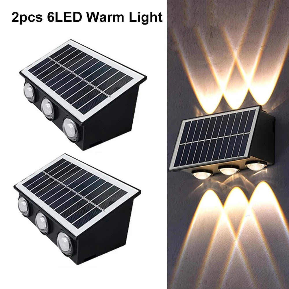 DUMILOO Solar LED Waterproof Outdoor Wall Light For Gardens