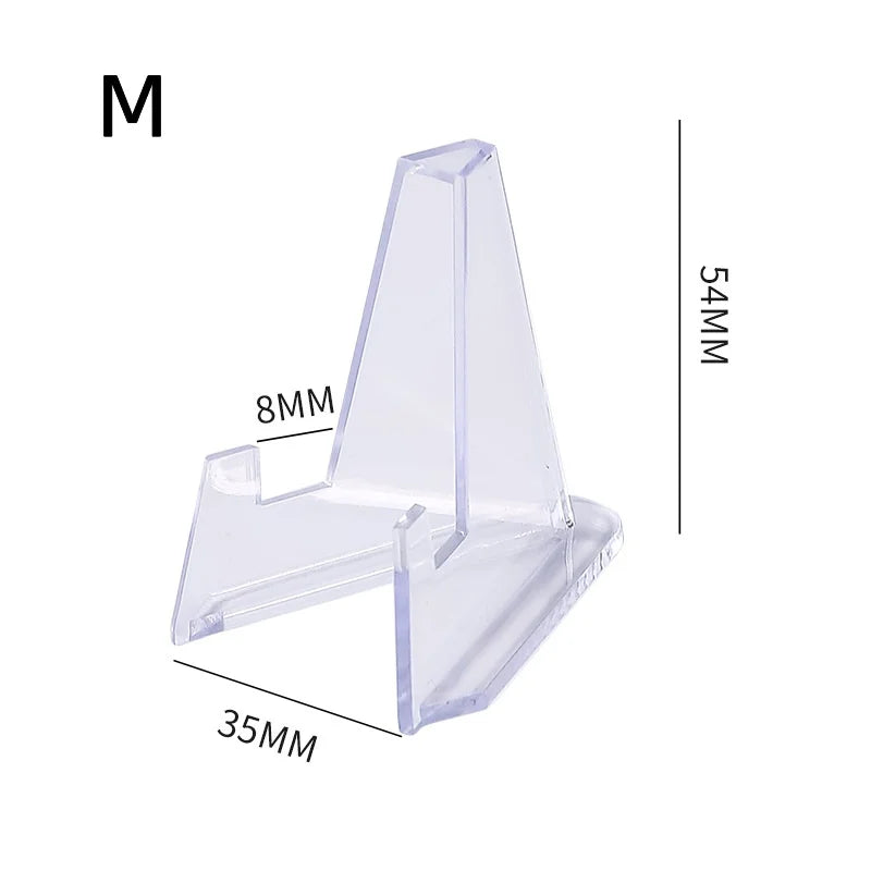 Acrylic Triangle Display Stand for Coins Photos Cards and Phones