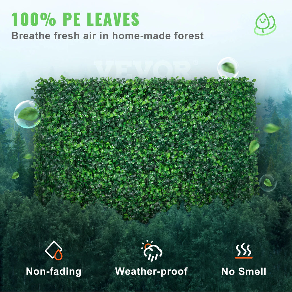 SucceBuy Artificial Boxwood Hedge Wall Panels for Outdoor Decor
