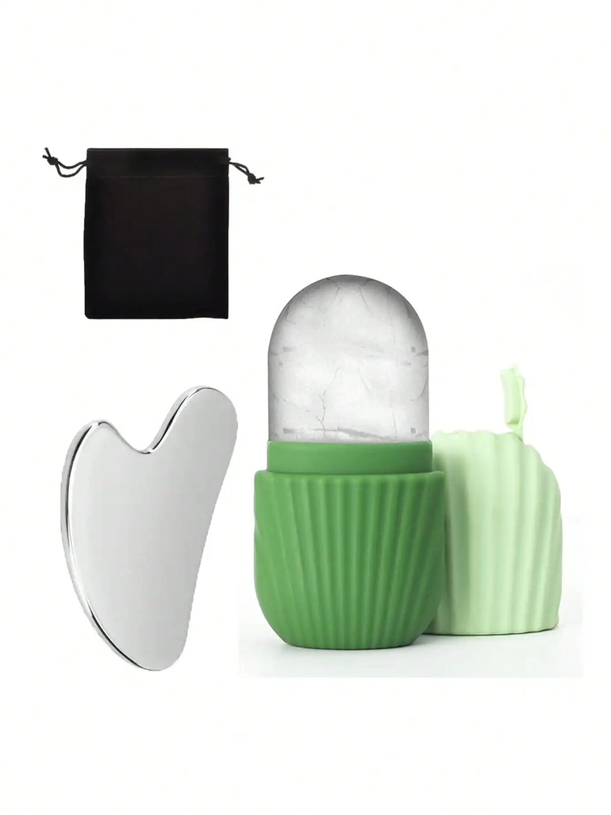 Ice Face Roller And Gua Sha Kit For Puffiness Relief