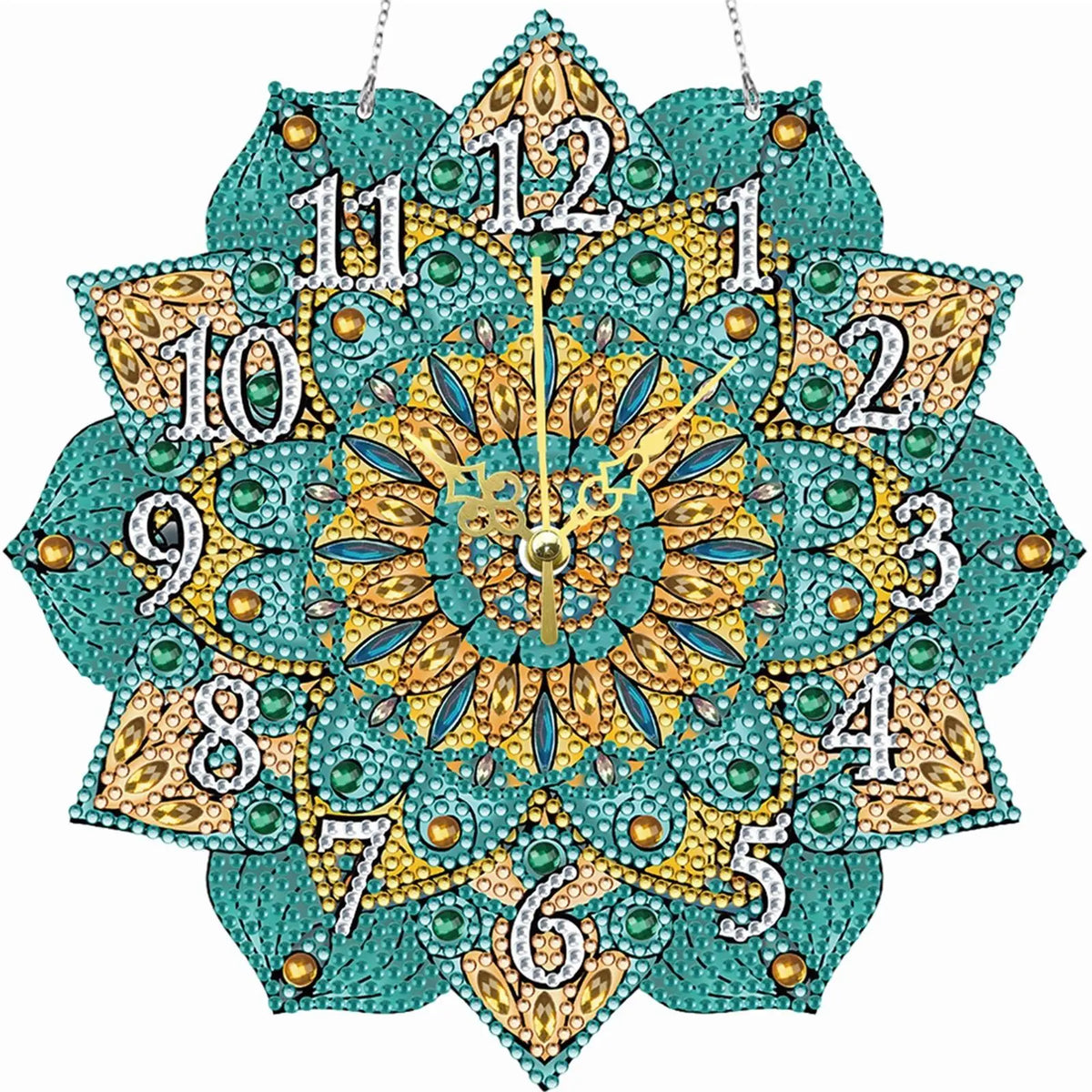 DIY Crystal Diamond Clock Kit With Colorful Mosaic Art Craft Set
