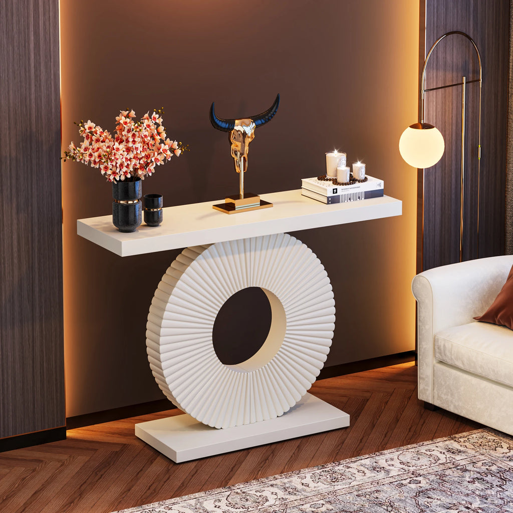 Tribesigns Modern Geometric Console Table for Entryway or Sofa