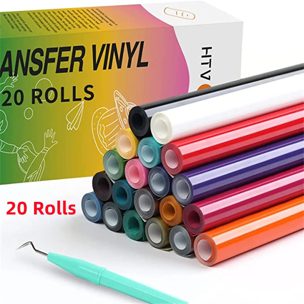 HTVRONT PU Heat Transfer Vinyl Roll for Cricut DIY Projects