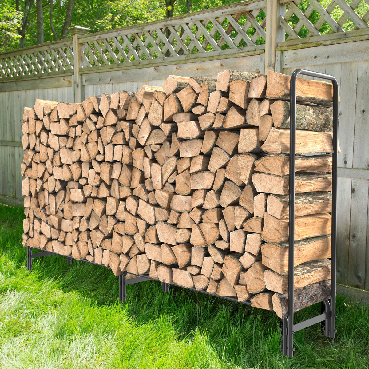 Heavy Duty Metal Outdoor Firewood Log Storage Rack