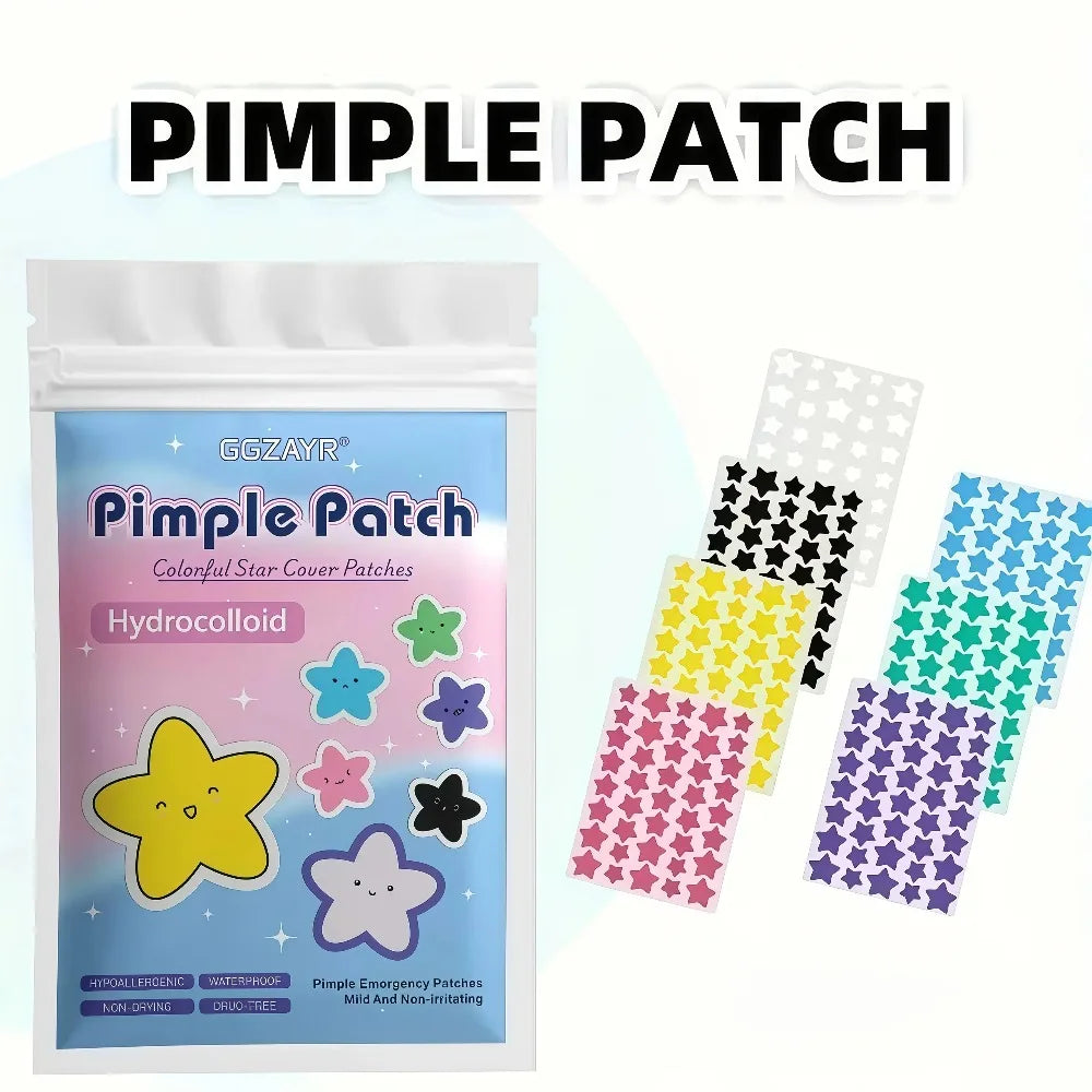280/1120/1680pcs Seven-Color Star Pimple Patches – Invisible Hydrocolloid Dots for Fun & Gentle Skincare