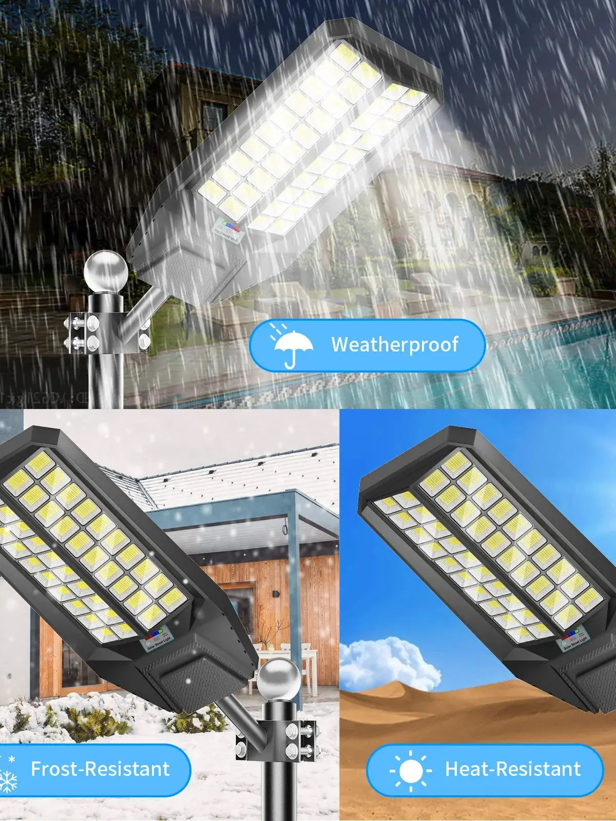 9000W Outdoor Solar LED Flood Light With Motion Sensor