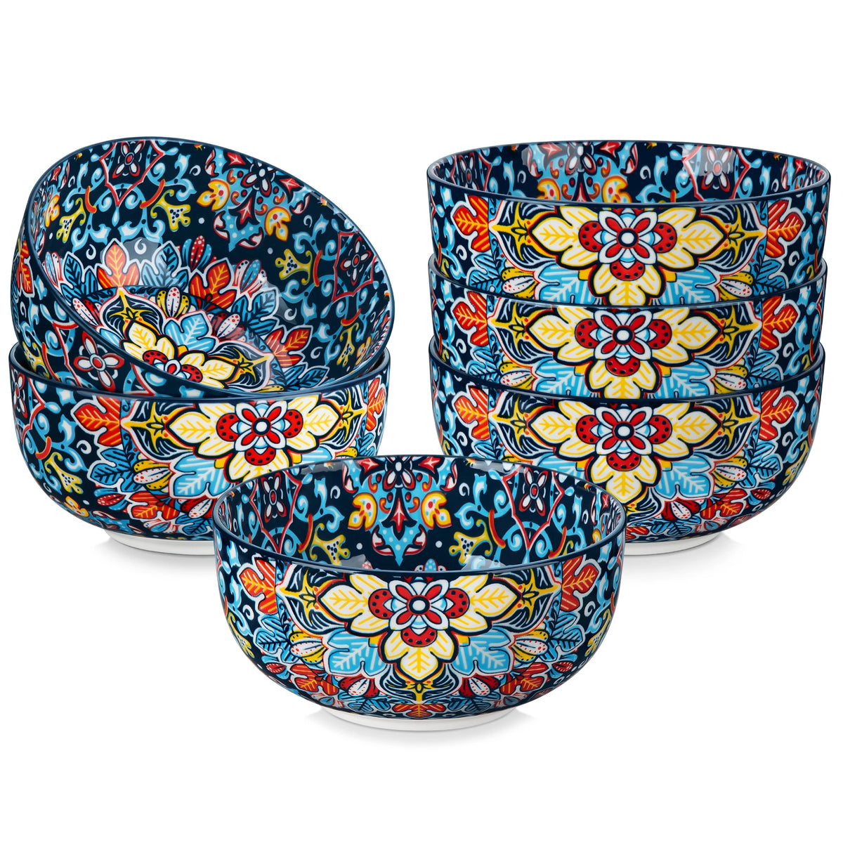 Vancasso Bohemian Ceramic Cereal Bowls for Soup Salad and Pasta
