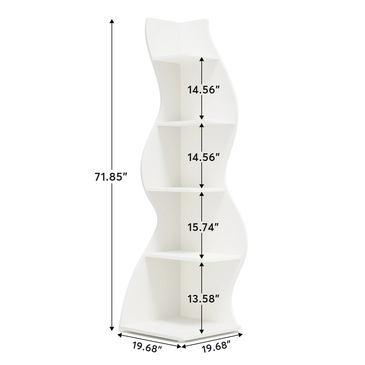 Tribesigns Five Tier Modern Corner Bookshelf And Plant Stand